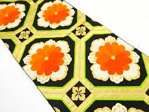 アンティーク　花蜀江紋織り出し袋帯（着用可）